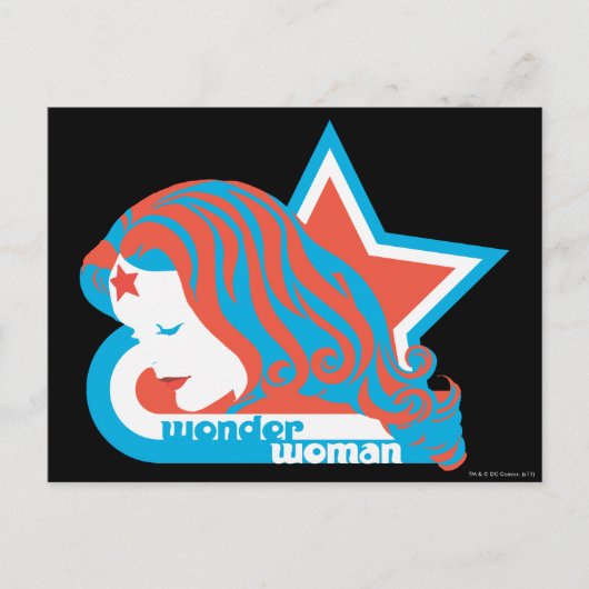 Carte Postale Wonder Woman Red & Blue Star (Devant)