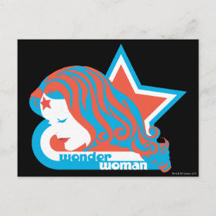 Carte Postale Wonder Woman Red & Blue Star