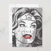 Carte Postale Wonder Woman Red Lips (Devant / Derrière)
