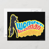 Carte Postale Wonder Woman Silhouette (Devant / Derrière)