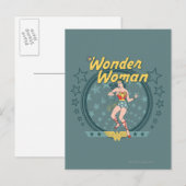 Carte Postale Wonder Woman Stress Design (Devant / Derrière)