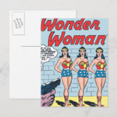 Carte Postale Wonder Woman Triple Identity (Devant / Derrière)