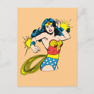 Carte Postale Wonder Woman Twist avec des menottes brillantes