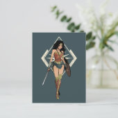 Carte Postale Wonder Woman With Sword Comic Art (Debout devant)