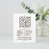 Carte Postale Wonderland Is Like A Chess Game (Debout devant)