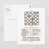 Carte Postale Wonderland Is Like A Chess Game (Devant / Derrière)