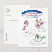Carte Postale Wonderland Ours polaires (Devant / Derrière)