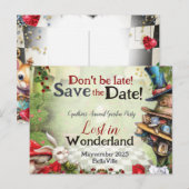 Carte postale Wonderland Save the Date (Devant / Derrière)