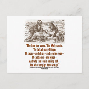 Carte Postale Wonderland Time Est Venu À Regretter Le Verre