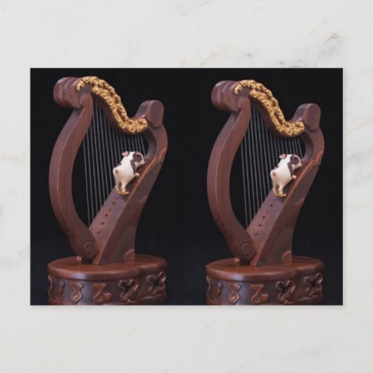 Carte Postale Wooden Harp Adventure Postcard (Devant)