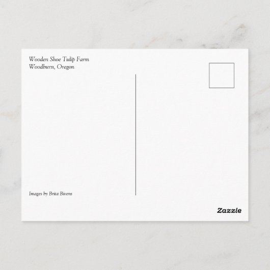 Carte Postale Wooden Shoe Tulip Farm, Woodburn, Oregon (Dos)