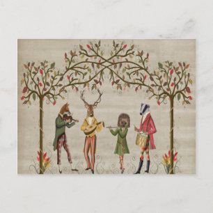 Carte Postale Woodland Animaux Minstrel Group