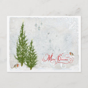 Carte postale Woodland First Snow Christmas