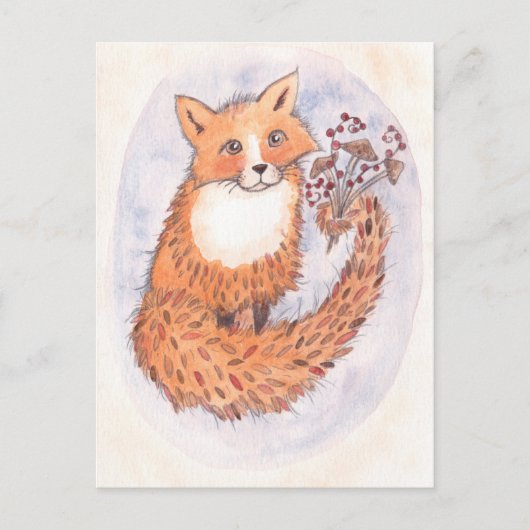 Carte postale Woodland Fox (Devant)