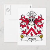 Carte Postale Woods Family Crest (Devant / Derrière)