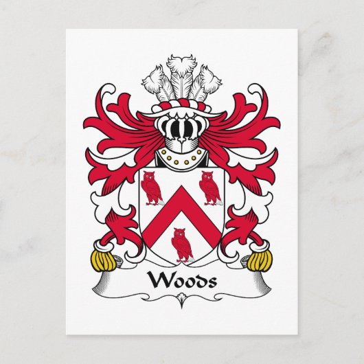 Carte Postale Woods Family Crest (Devant)