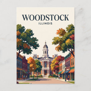 Carte Postale Woodstock, Illinois, États-Unis