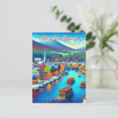 Carte Postale Woodstock, Vermont à l'heure de Noël (Debout devant)