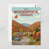 Carte Postale Woodstock Vermont Travel (Devant / Derrière)