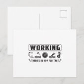 Carte Postale Woodworker Carpenter Woodworking Funny Gift Idée (Devant / Derrière)