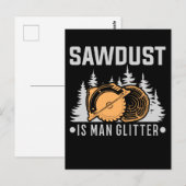 Carte Postale Woodworking Carpenter Dad Craftsman Funny (Devant / Derrière)