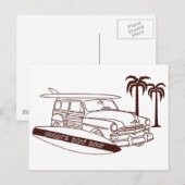 Carte Postale Woody's Surf Shop (Devant / Derrière)
