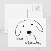 Carte Postale Woof Puppy (Devant / Derrière)