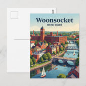 Carte Postale Woonsocket, Rhode Island (Devant / Derrière)