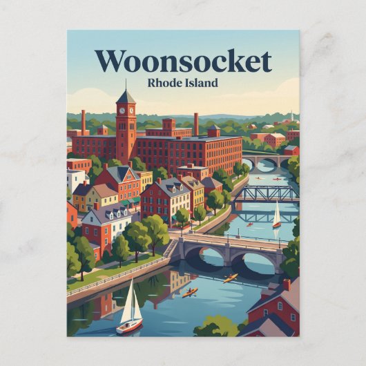 Carte Postale Woonsocket, Rhode Island (Devant)