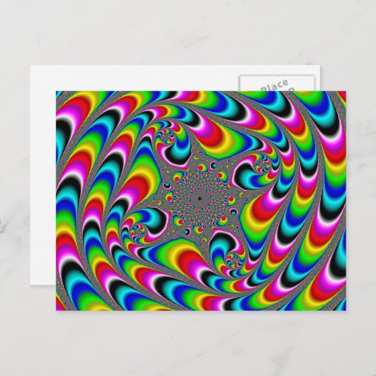 Carte Postale Woooo Mandelbrot Fractal (Devant / Derrière)