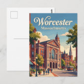 Carte Postale Worcester, Massachusetts (Devant / Derrière)