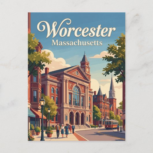 Carte Postale Worcester, Massachusetts (Devant)