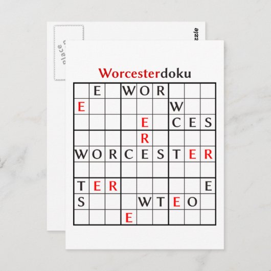 Carte Postale worcesterdoku (Devant / Derrière)