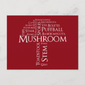 Carte Postale Word Mushroom (Texte Blanc) (Devant)