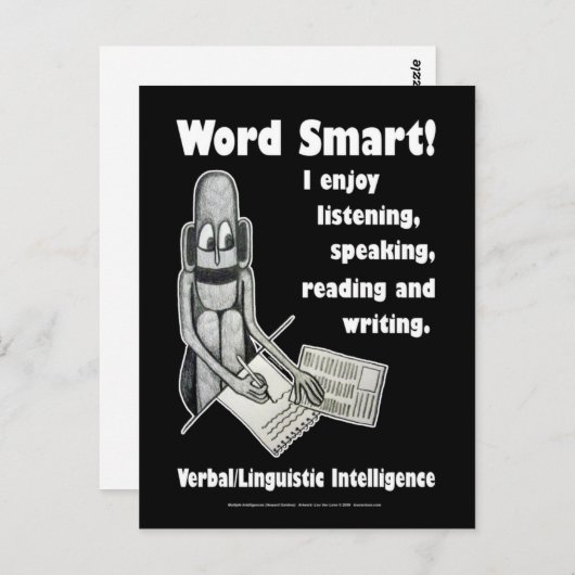 Carte Postale Word Smart - Vide (Devant / Derrière)