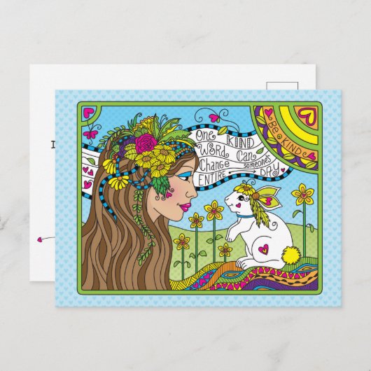 Carte postale Word_ unique (Devant / Derrière)