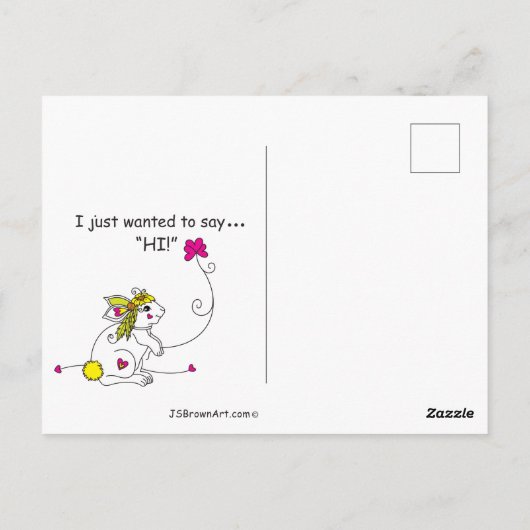 Carte postale Word_ unique (Dos)