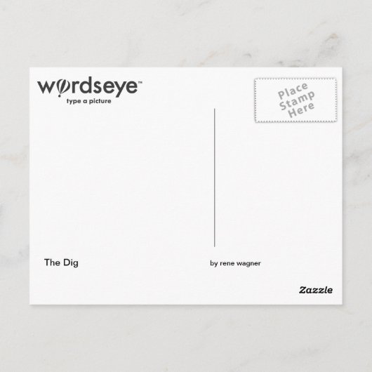 Carte postale WordsEye (Dos)