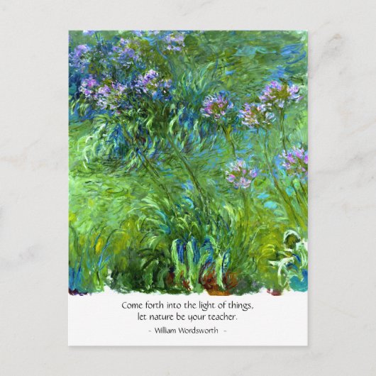 Carte Postale Wordsworth : Venez à la lumière des choses (Devant)