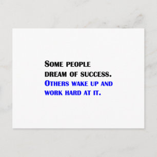 Carte Postale Work Hard At Success