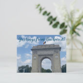 Carte Postale World2Celebrate : Salutations de Bucarest! (Debout devant)