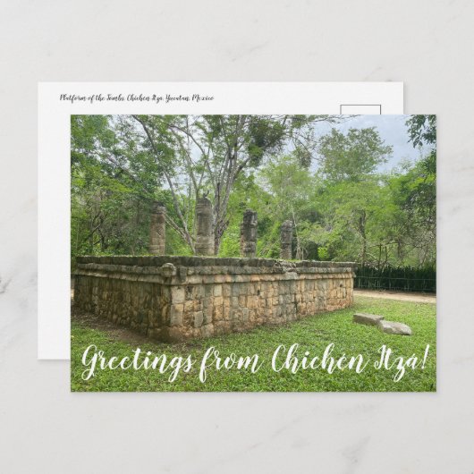 Carte Postale World2Celebrate : Salutations de Chichén Itzá! (Devant / Derrière)