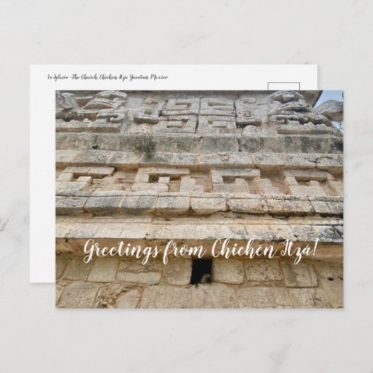 Carte Postale World2Celebrate : Salutations de Chichén Itzá! Po (Devant / Derrière)