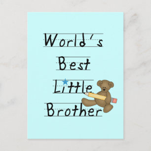 Carte Postale World Best Little Brother Tshirts et cadeaux