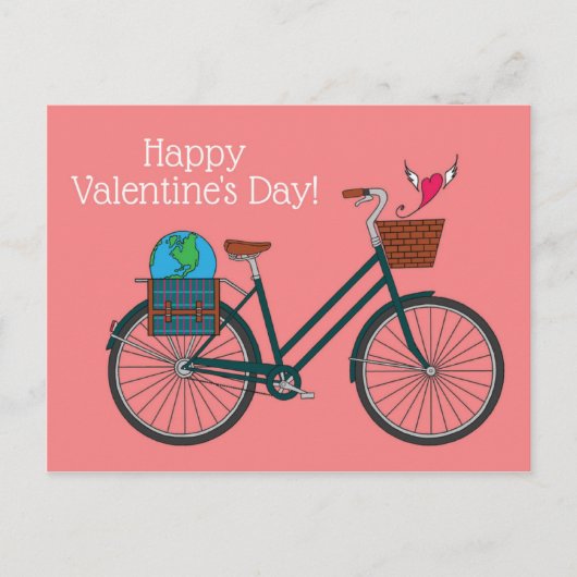 Carte Postale World Bike Joyeux Valentine's_Blush (Devant)