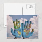 Carte postale "World in Your Hands" (Devant / Derrière)