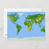 Carte postale World Map (Devant / Derrière)