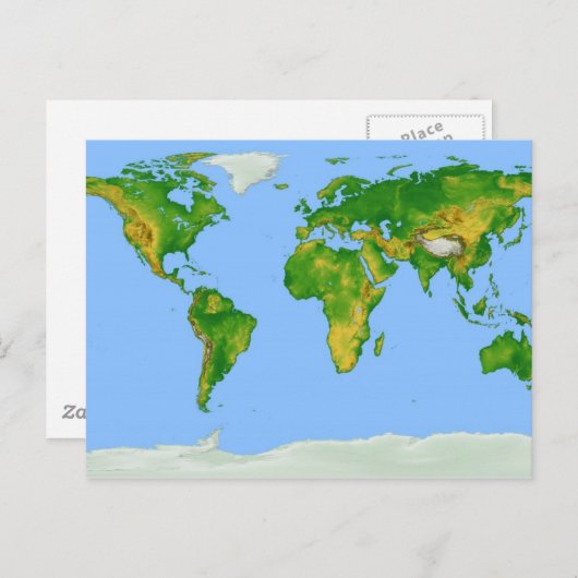 Carte postale World Map (Devant / Derrière)