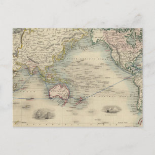 Carte Postale World On Mercator's