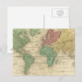 Carte Postale World on Mercators Projection (Devant / Derrière)